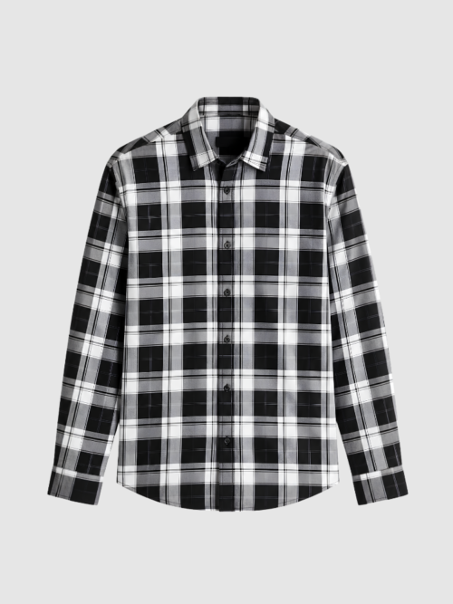 Black & White Checked Casual Shirt