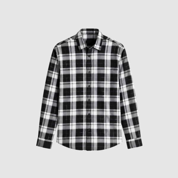 Black & White Checked Casual Shirt